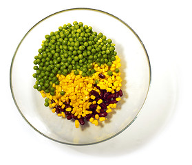 Image showing Corn beans and peas.