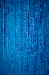 Image showing Blue paint on wood background