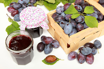 Image showing Homemade damson jam