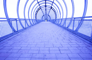 Image showing futuristic blue tunnel