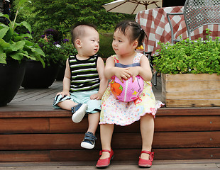 Image showing Asian boy and girl