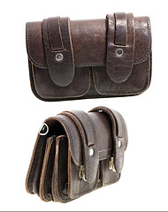 Image showing Leather man purse (isolated) 