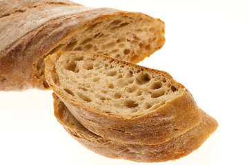 Image showing Bread isolated on the white background