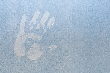 Image showing Hand Print on Wall