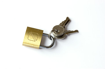 Image showing Padlock and keys