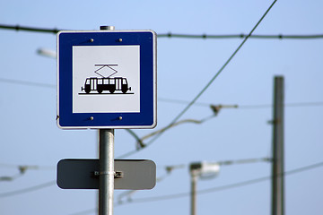 Image showing Tram sign