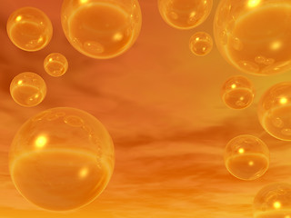 Image showing orange bubbles