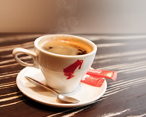 Image showing Cup of black coffee