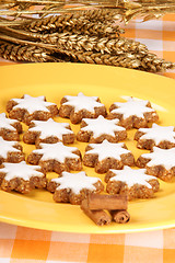 Image showing Cinnamon star cookies, Zimtsterne