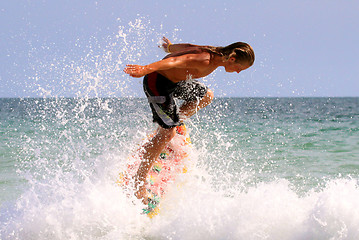 Image showing surfer in the wave