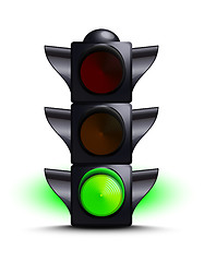 Image showing Traffic light on green