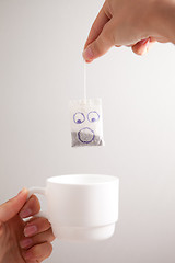 Image showing  Tea bag smiley