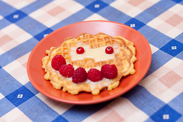 Image showing Handmade smiling cookie 