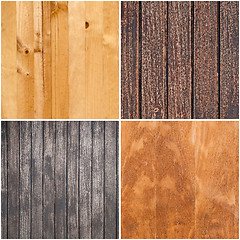 Image showing Set of wooden textures