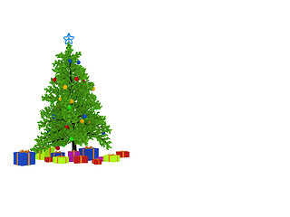 Image showing christmas tree 3d isolated on a white background