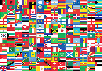 Image showing world flags giving a message of union