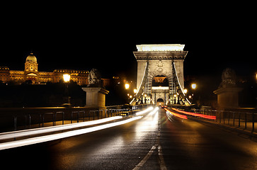 Image showing chain bridge in Budapest, Hungary