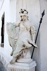 Image showing Pallas Athena statue in Budapest, Hungary