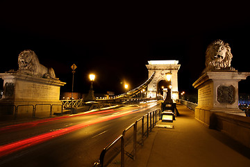 Image showing chain bridge in Budapest, Hungary