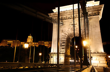 Image showing chain bridge in Budapest, Hungary