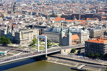 Image showing Elizabeth bridge, Budapest, Hungary