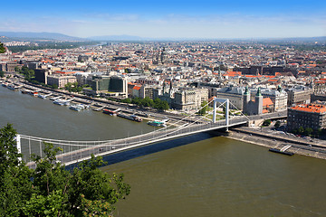 Image showing Elizabeth bridge, Budapest, Hungary