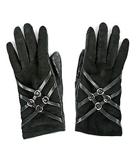 Image showing a pair of leather gloves female