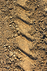 Image showing Tread pattern on soil