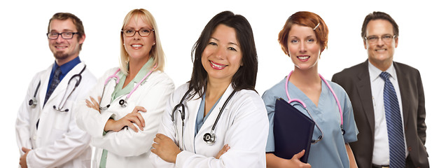 Image showing Group of Doctors or Nurses on a White Background