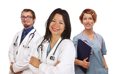 Image showing Group of Doctors or Nurses on a White Background