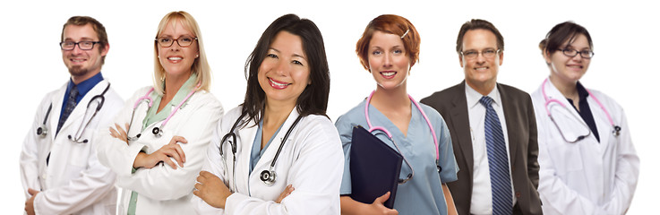 Image showing Group of Doctors or Nurses on a White Background