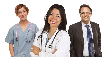 Image showing Group of Doctors or Nurses on a White Background