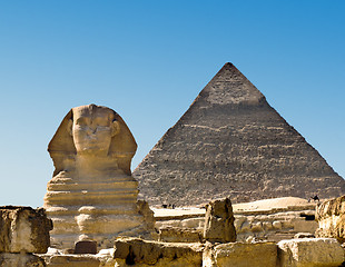 Image showing Sphinx and Pyramid