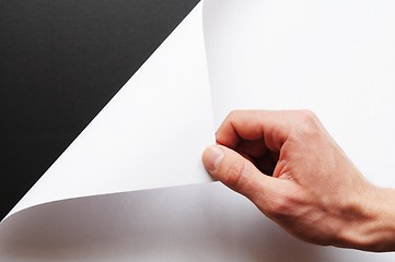 Image showing paper and hand