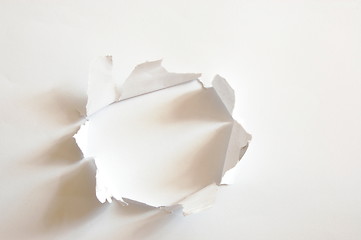 Image showing hole in paper