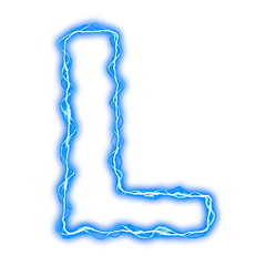 Image showing lightning letters