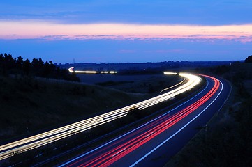 Image showing night traffic motion