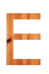 Image showing wood alphabet E