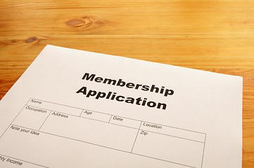 Image showing membership application