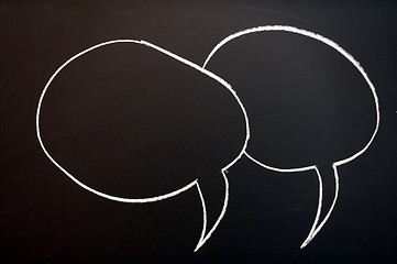Image showing chalkboard and speech bubble 
