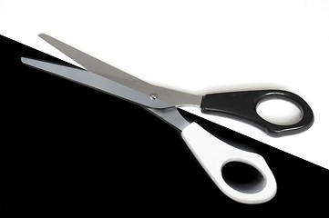 Image showing scissors in black and white