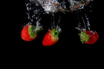 Image showing strawberry in water