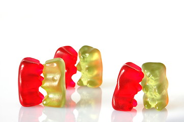 Image showing gummy bears dancing at a party