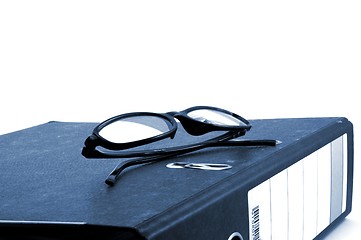 Image showing eye glasses and folder