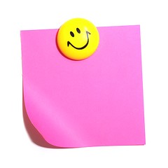 Image showing smiley face and blank paper