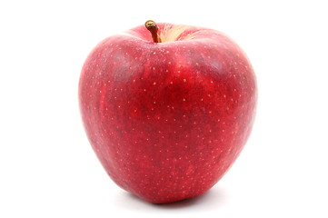 Image showing fresh red apple isolated on white background