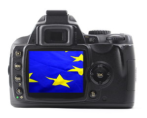 Image showing eu flag in digicam