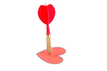 Image showing love concept with dart arrow