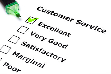 Image showing Customer service survey