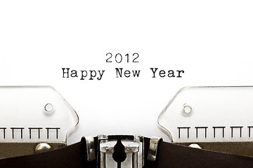 Image showing Typewriter 2012 HAPPY NEW YEAR